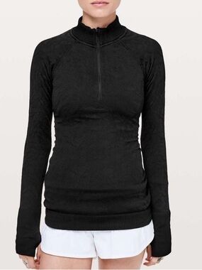 Lululemon Rest Less Half Zip ~ 6 ~ Black